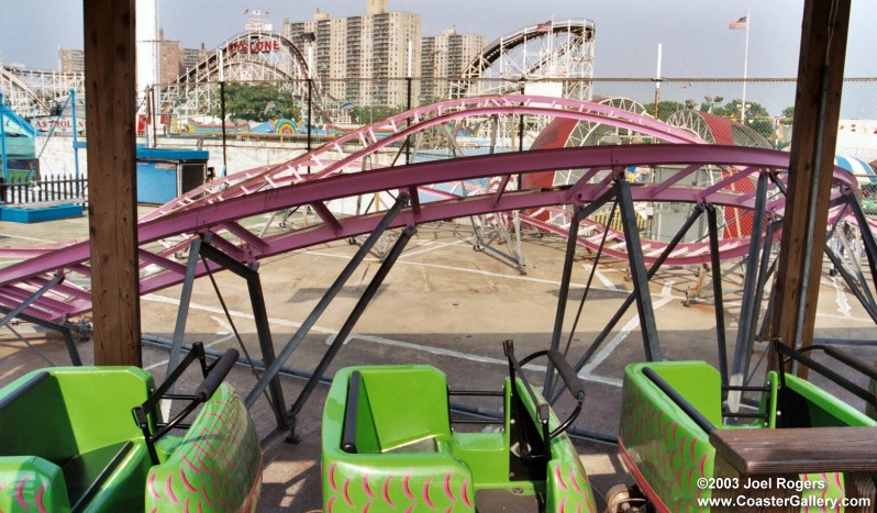 Sea Serpant roller coaster at Dino's Wonder Wheel Amusement Park