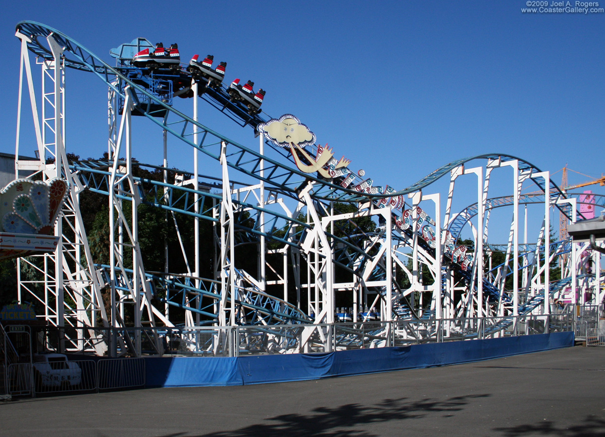 A steel roller coaster