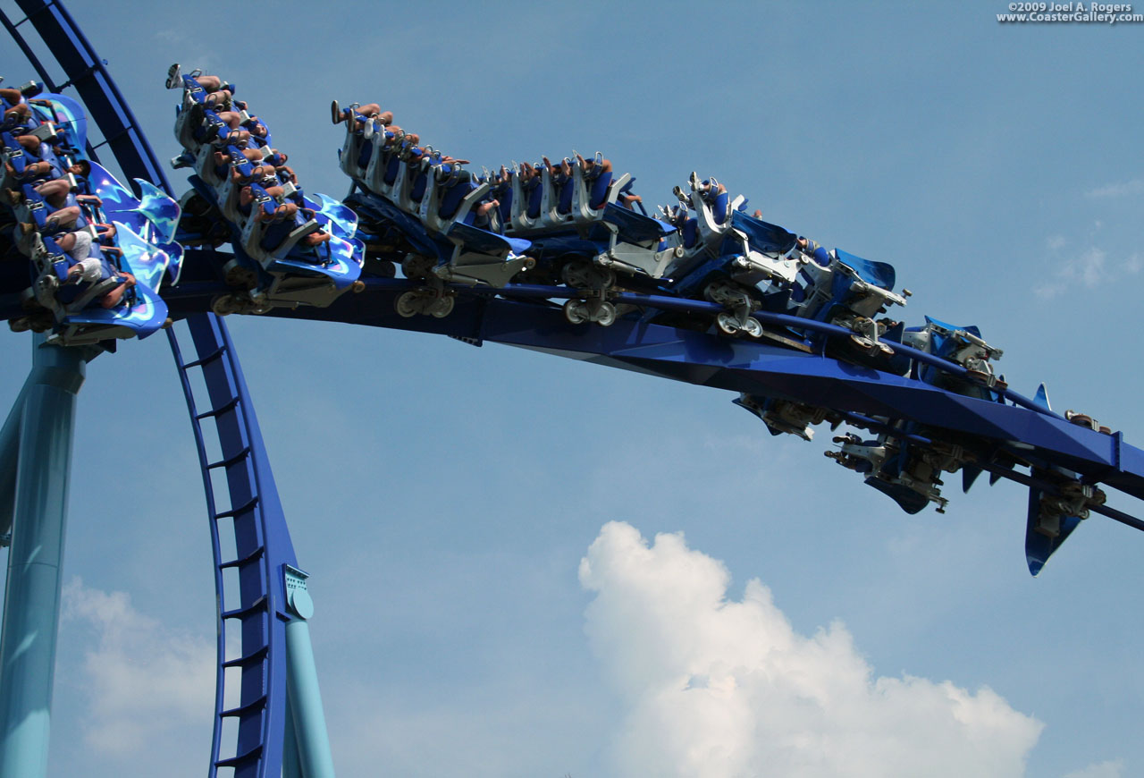 360-degree roll on a flying coaster