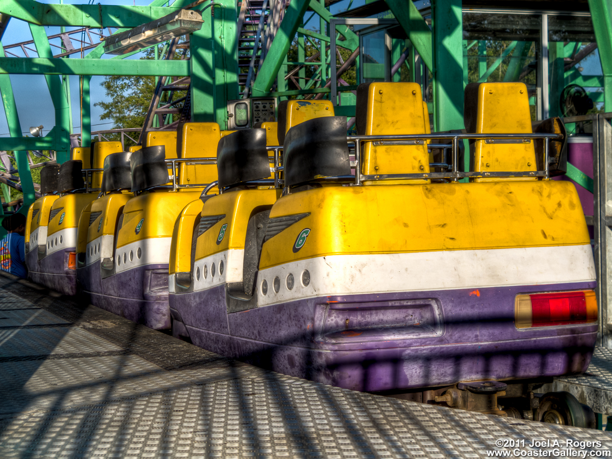 Old roller coaster train