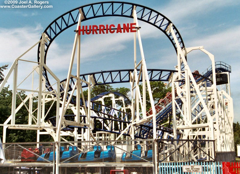 Hurricane roller coaster at Playland Park in New York