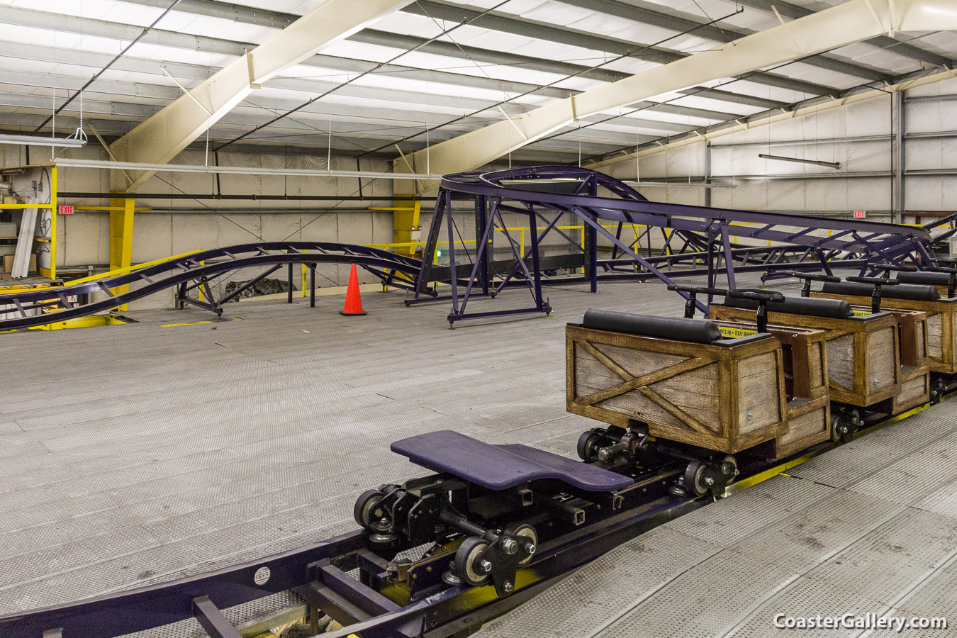 Sparetime Express roller coaster at Neb's Funworld family entertainment center in Oshawa, Ontario, Canada.