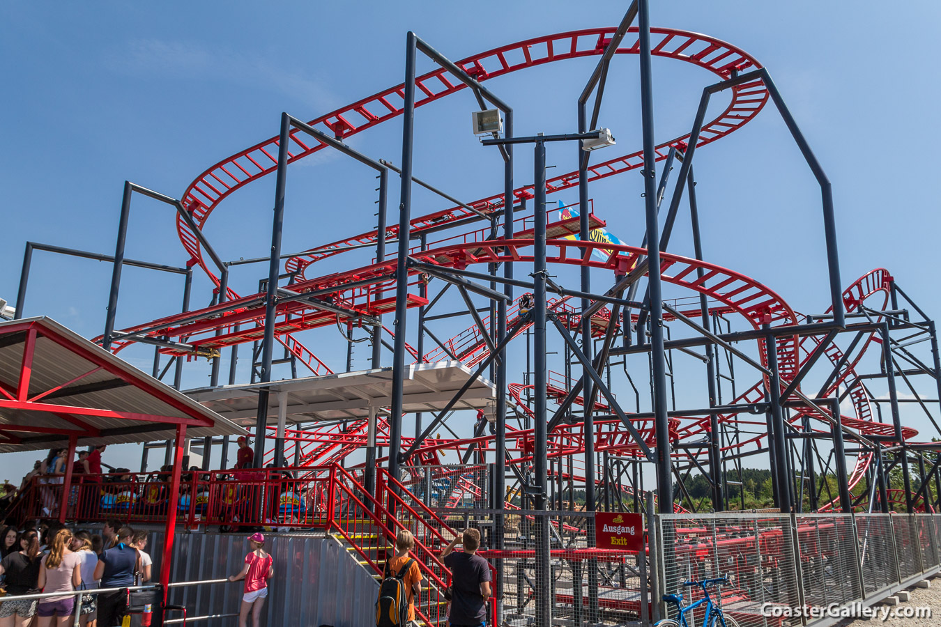 Sky Spin spinning roller coaster at Skyline Park in Bad Wrishofen, Bavaria, Germany