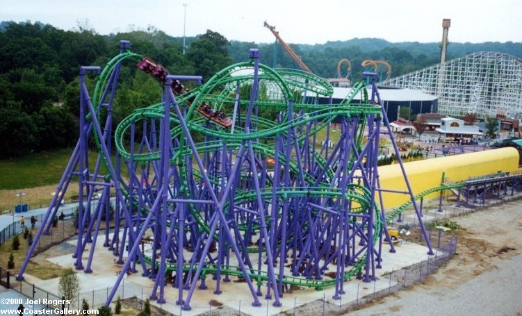 Joker's Jinx roller coaster built by Premier