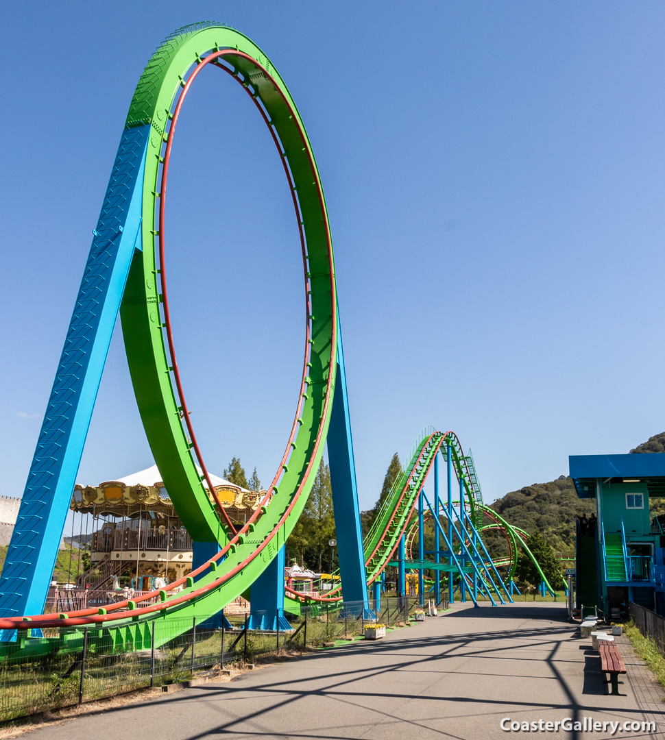 Hurricane roller coaster at Himeji Central Park