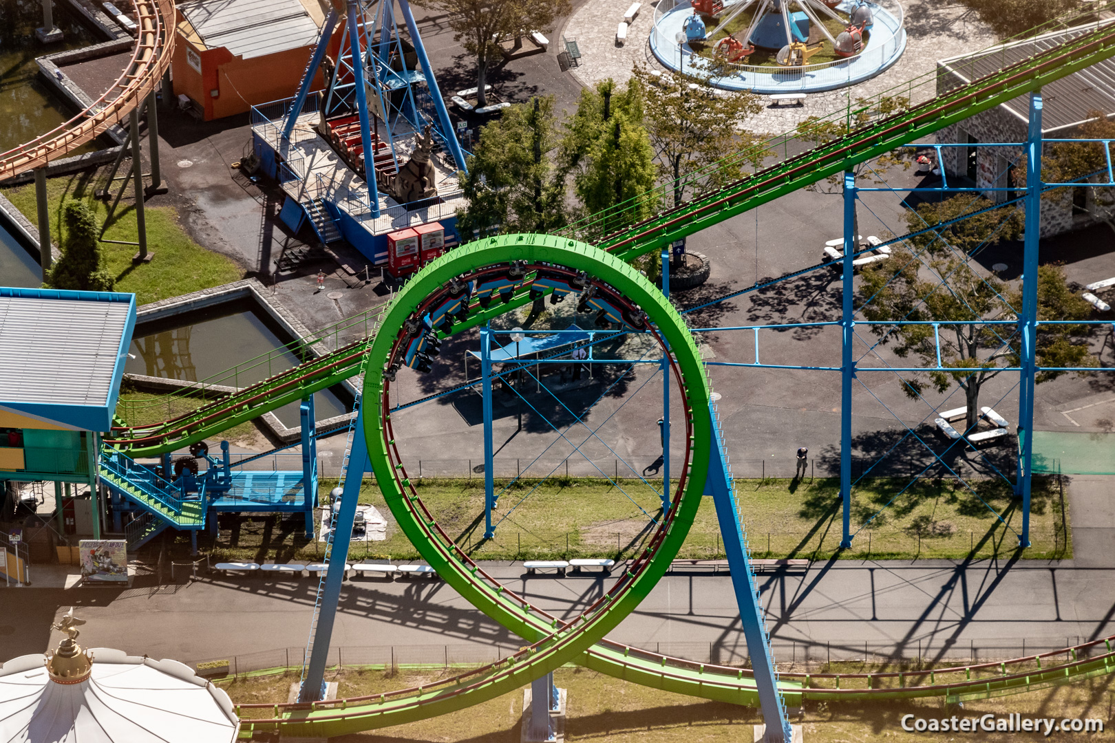 Hurricane roller coaster at Himeji Central Park