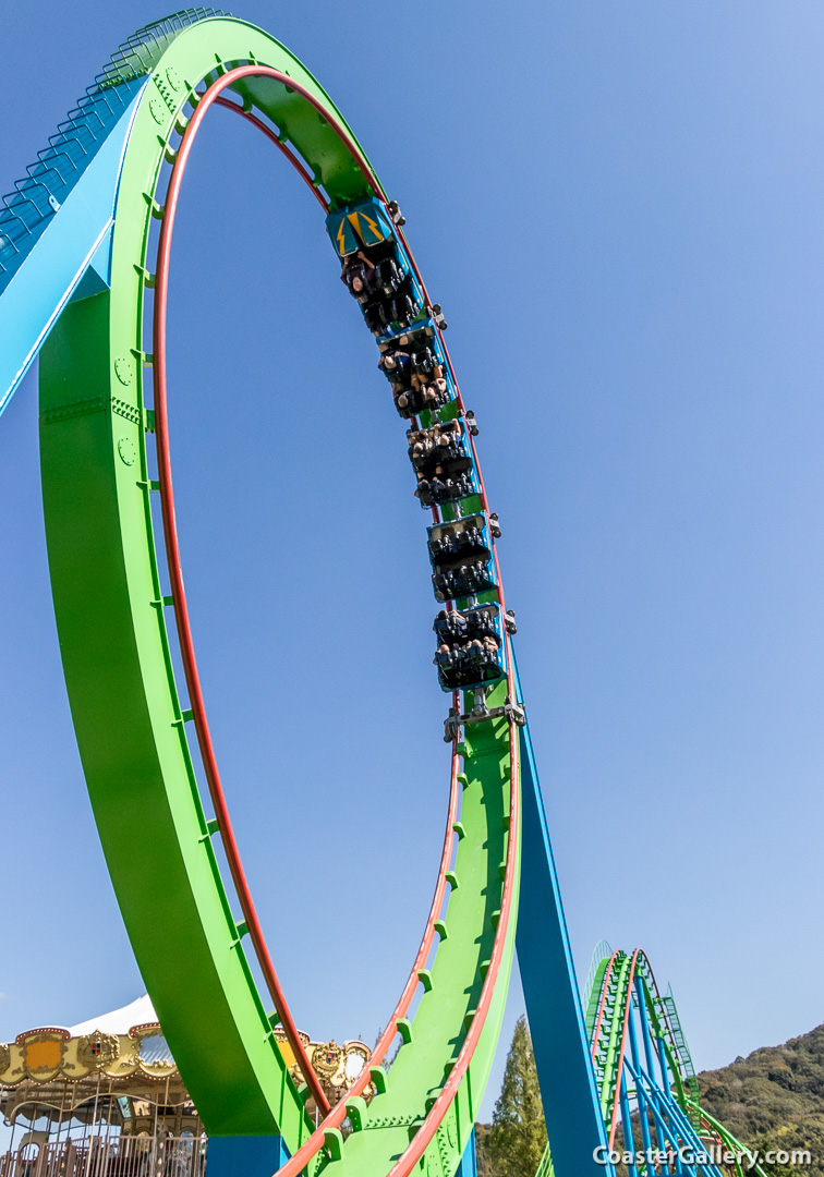 Hurricane roller coaster at Himeji Central Park