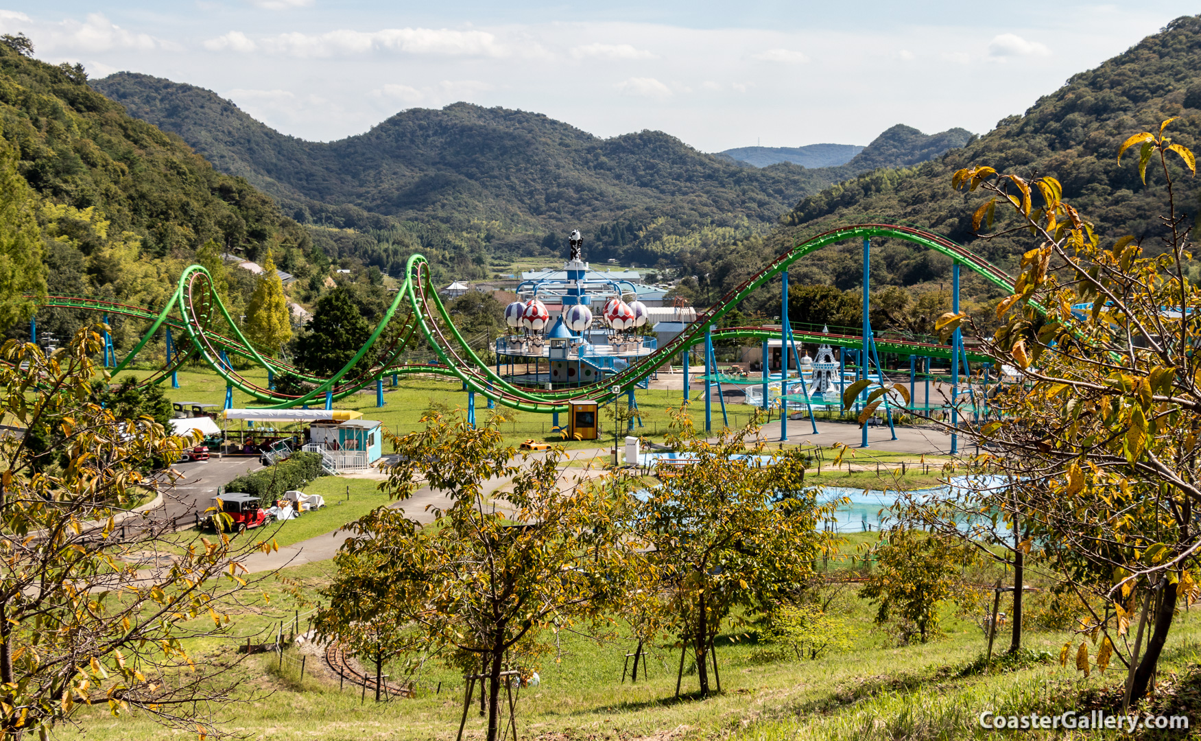 Hurricane roller coaster at Himeji Central Park