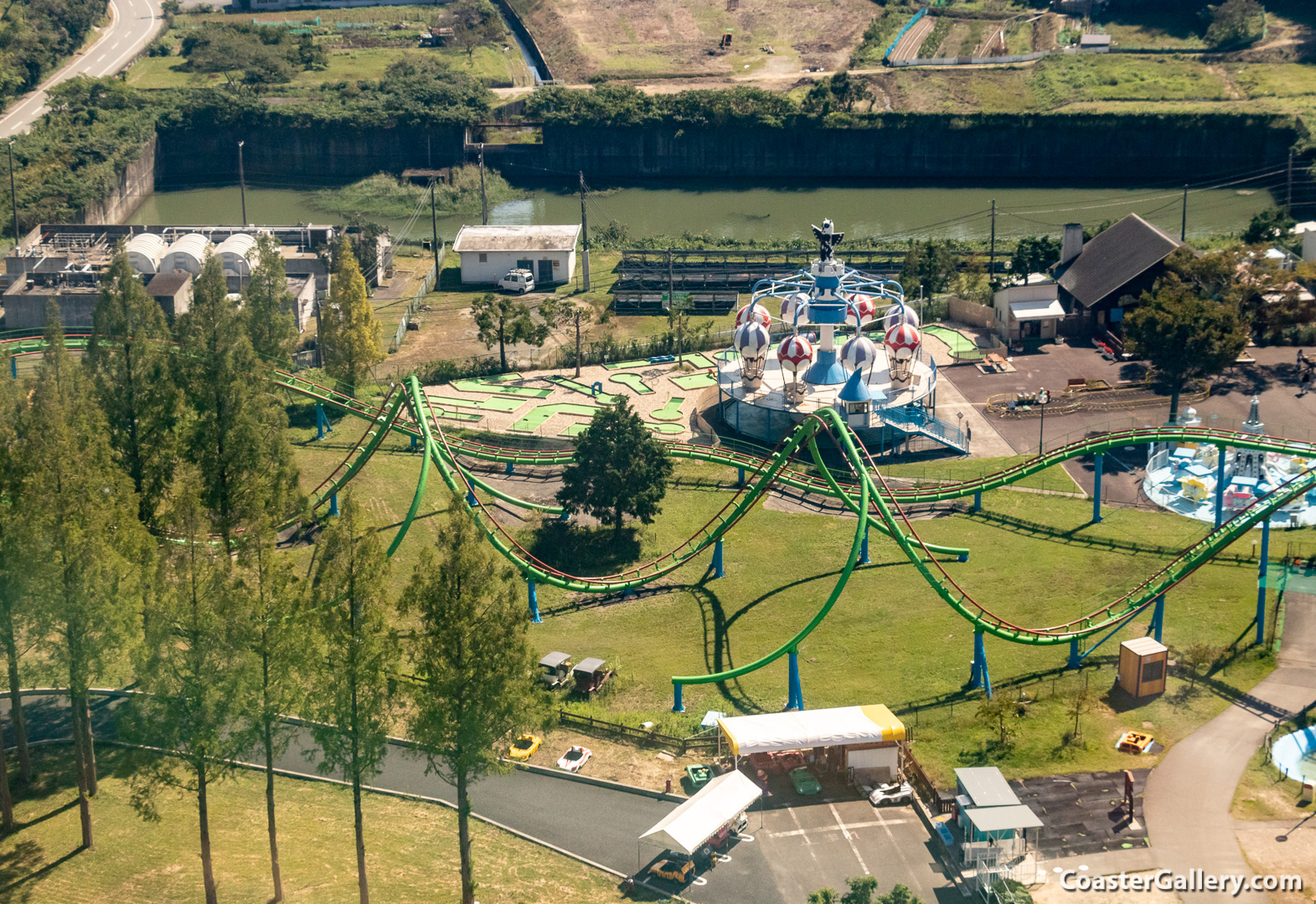 Hurricane roller coaster at Himeji Central Park