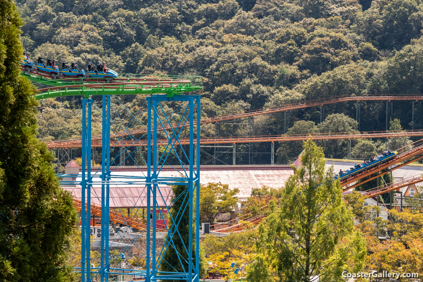 Hurricane roller coaster at Himeji Central Park