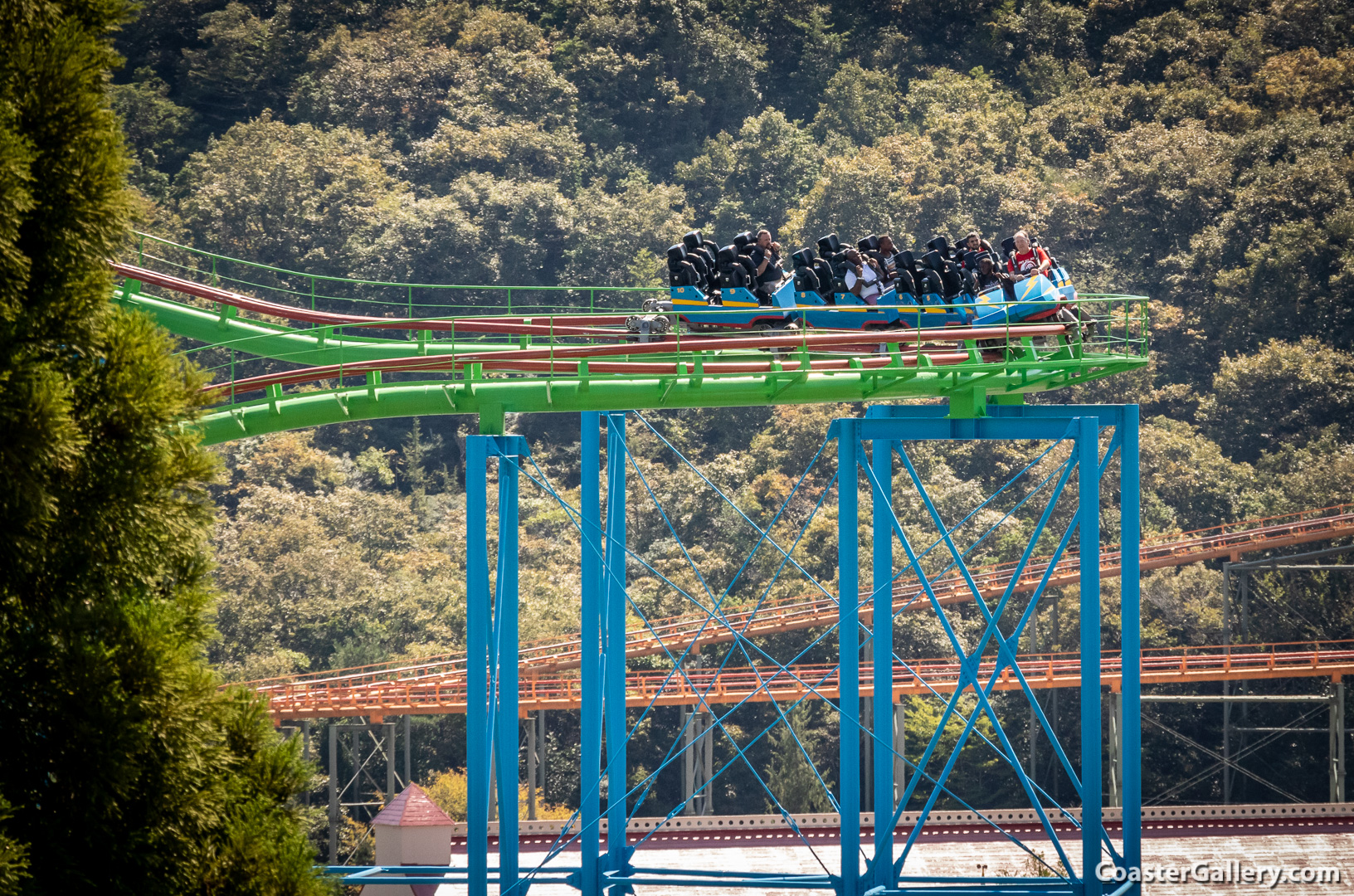 Hurricane roller coaster at Himeji Central Park