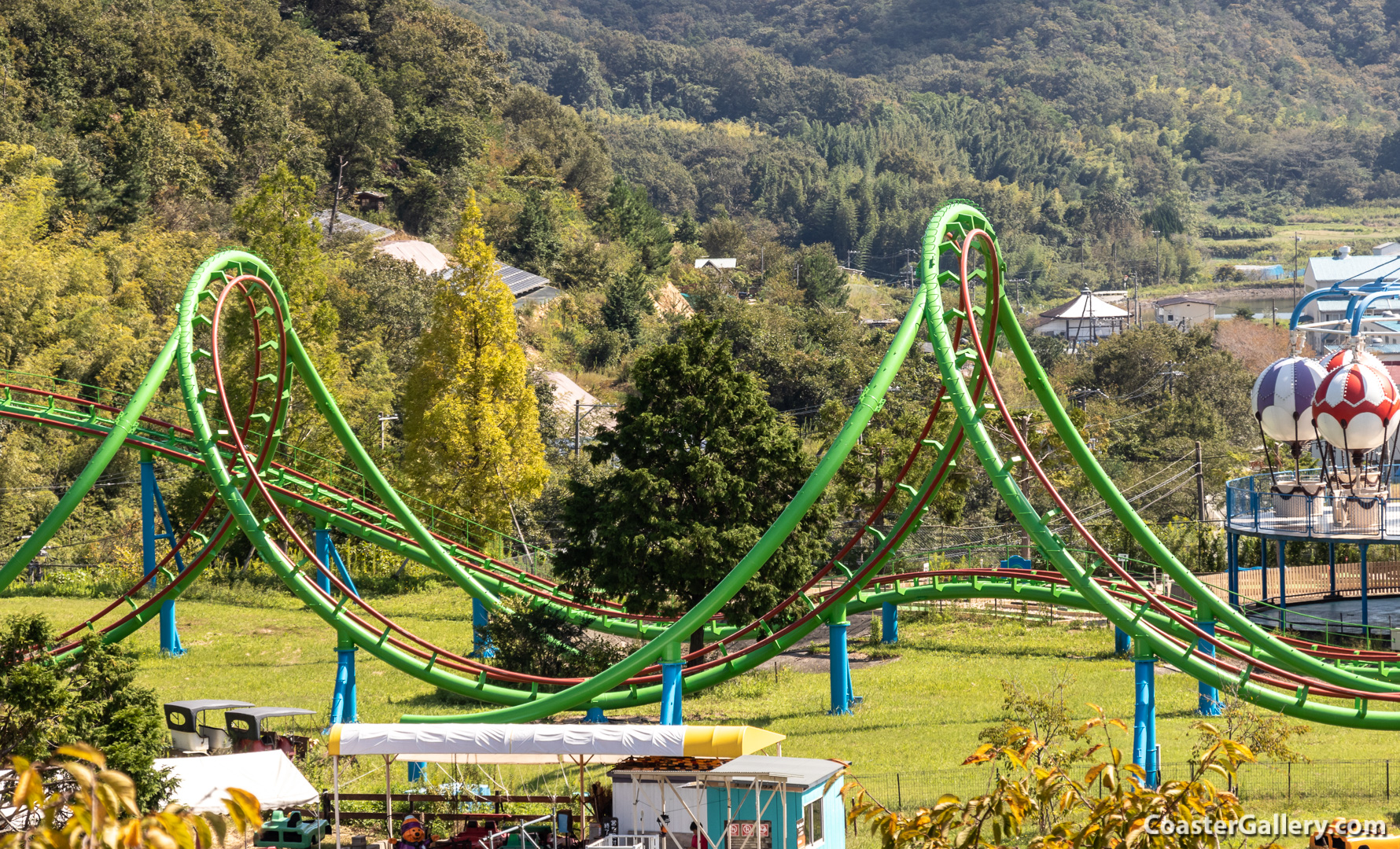 Hurricane roller coaster at Himeji Central Park