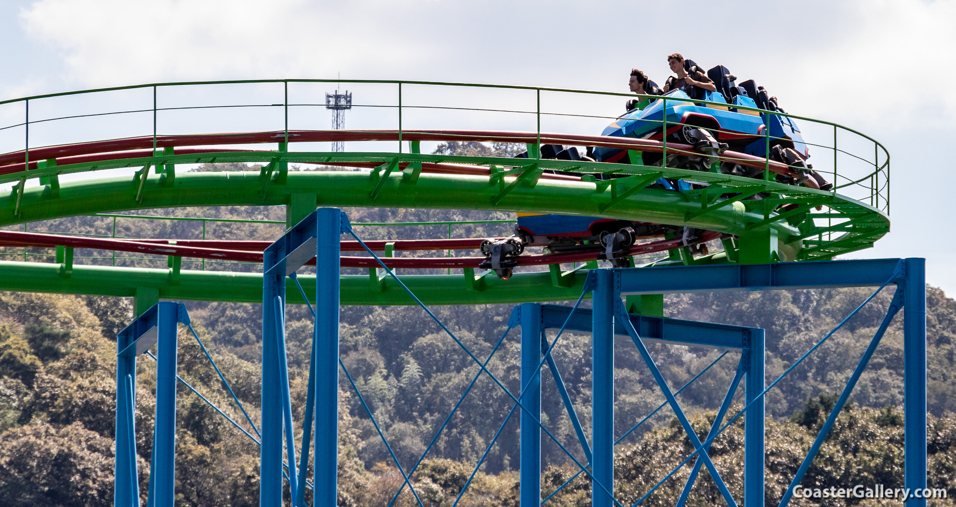 Hurricane roller coaster at Himeji Central Park