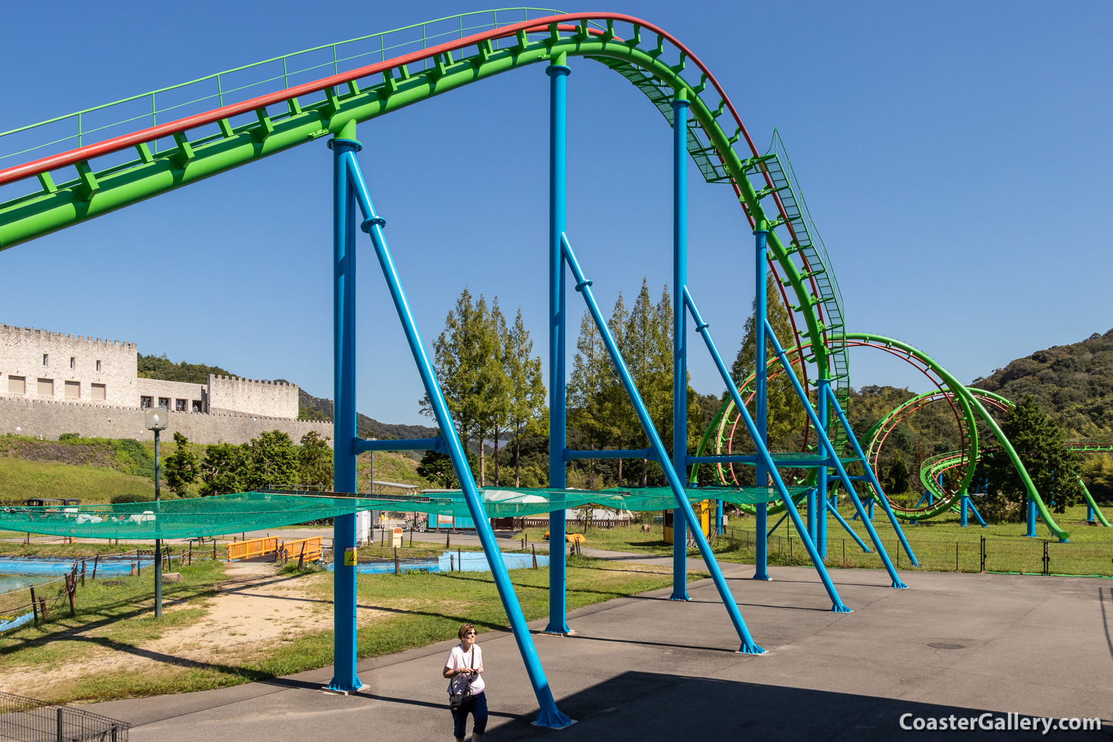 Hurricane roller coaster at Himeji Central Park