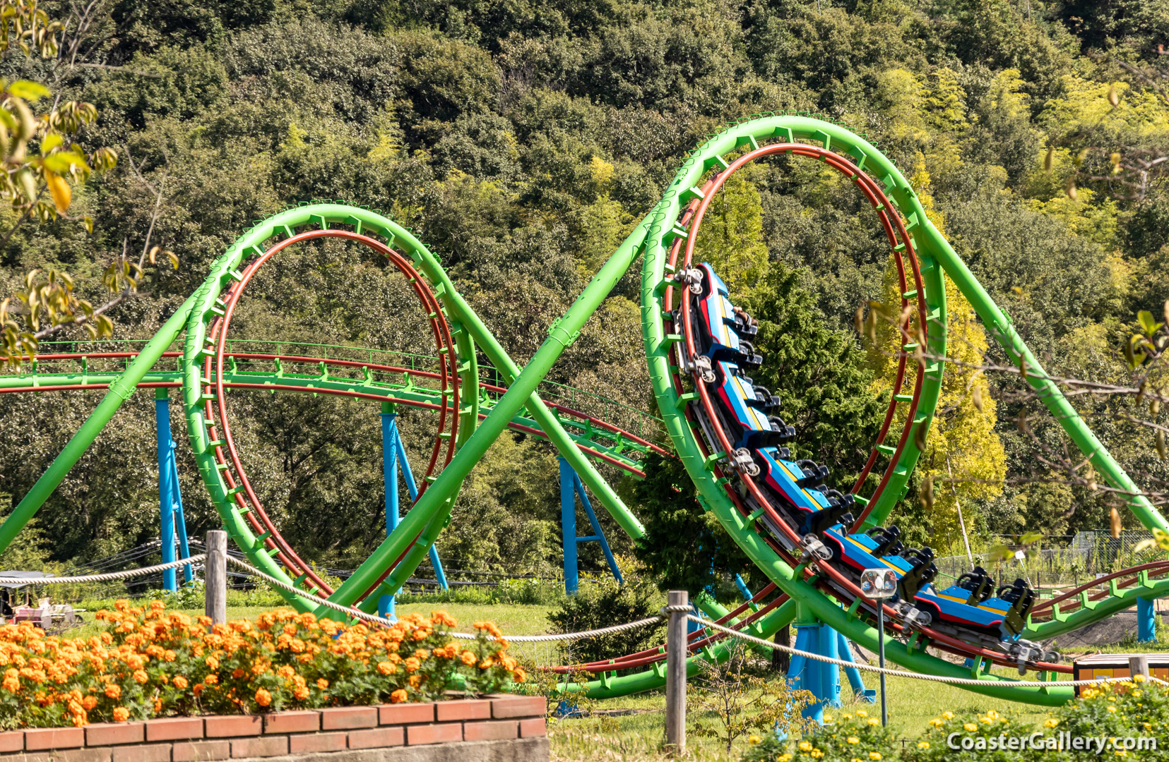 Hurricane roller coaster at Himeji Central Park