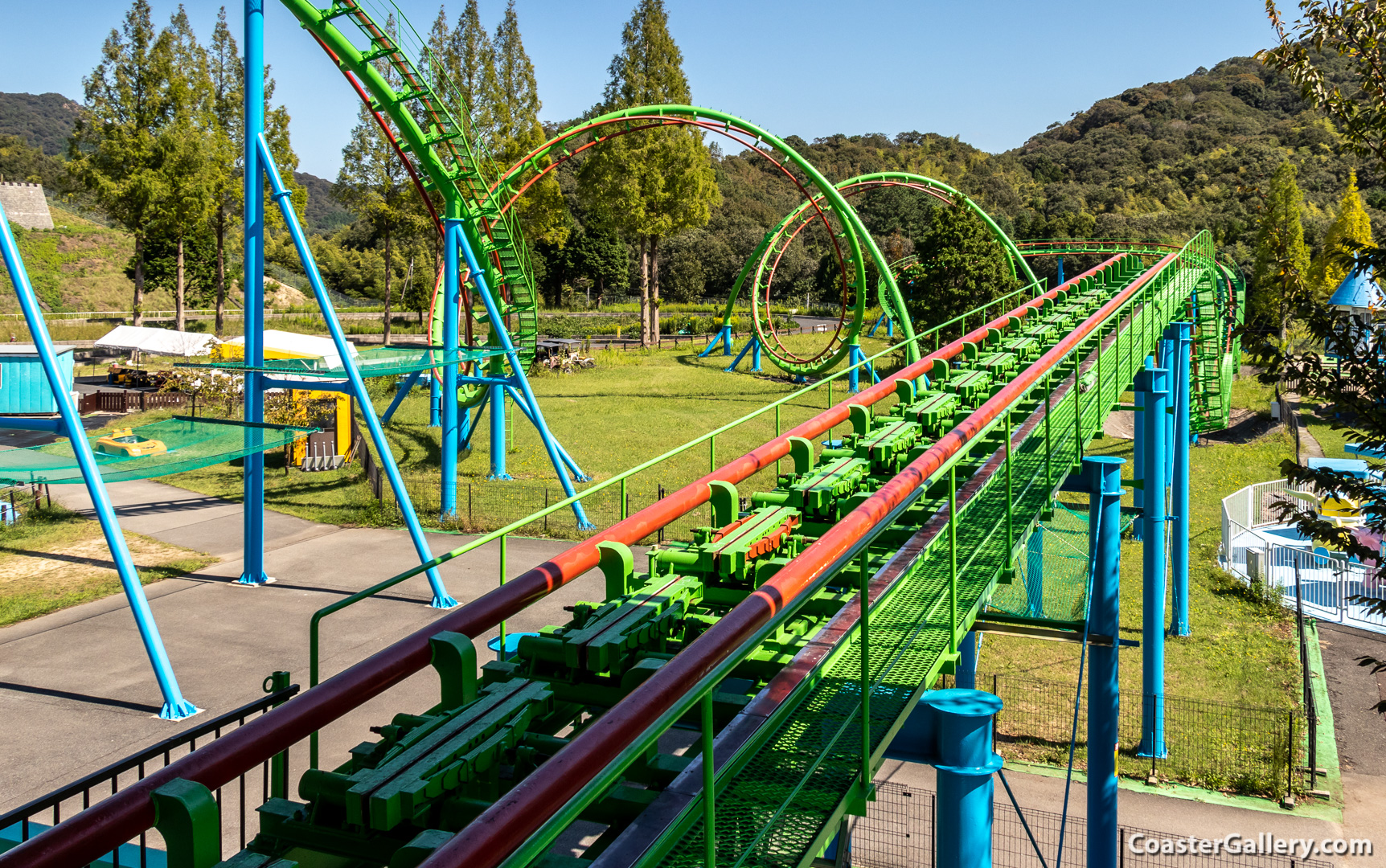 Hurricane roller coaster at Himeji Central Park