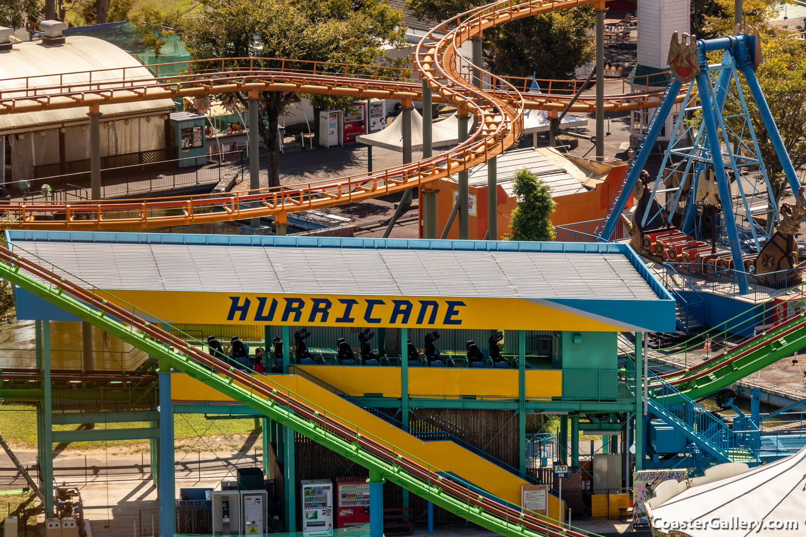 Hurricane roller coaster at Himeji Central Park