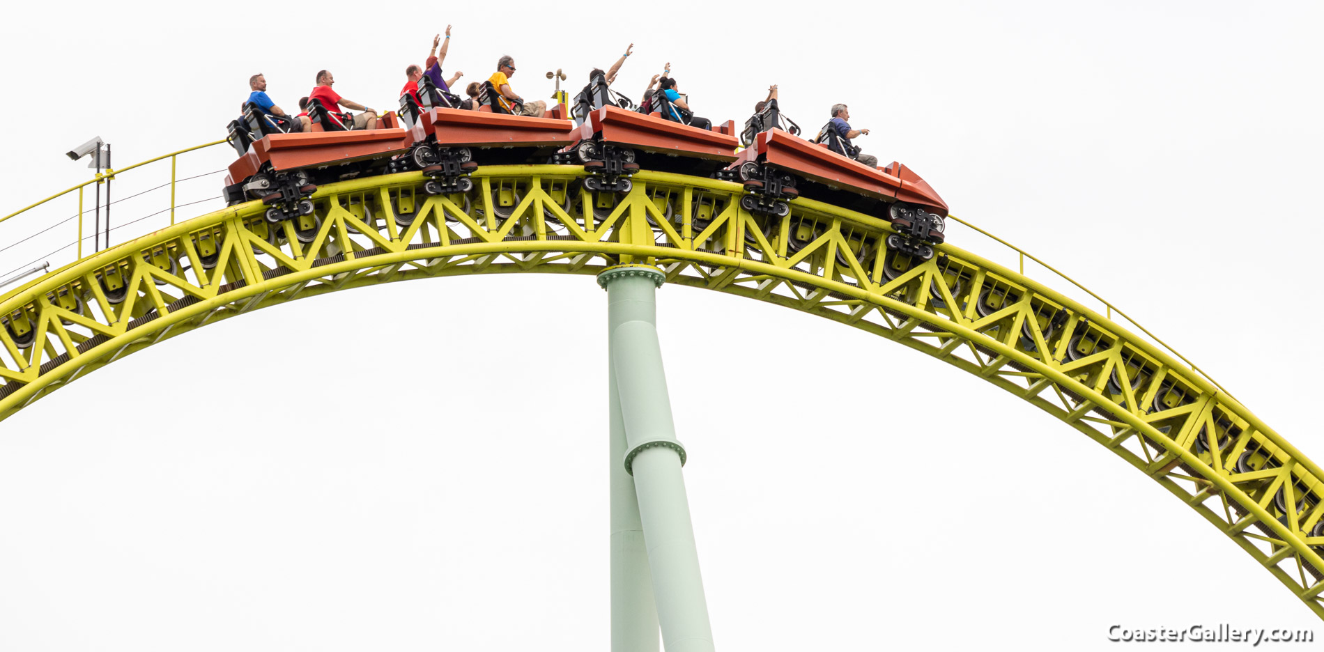 Pulleys on the Cable Lift system on the Intamin's Kawasemi roller coaster at the Tobu Zoo in Japan