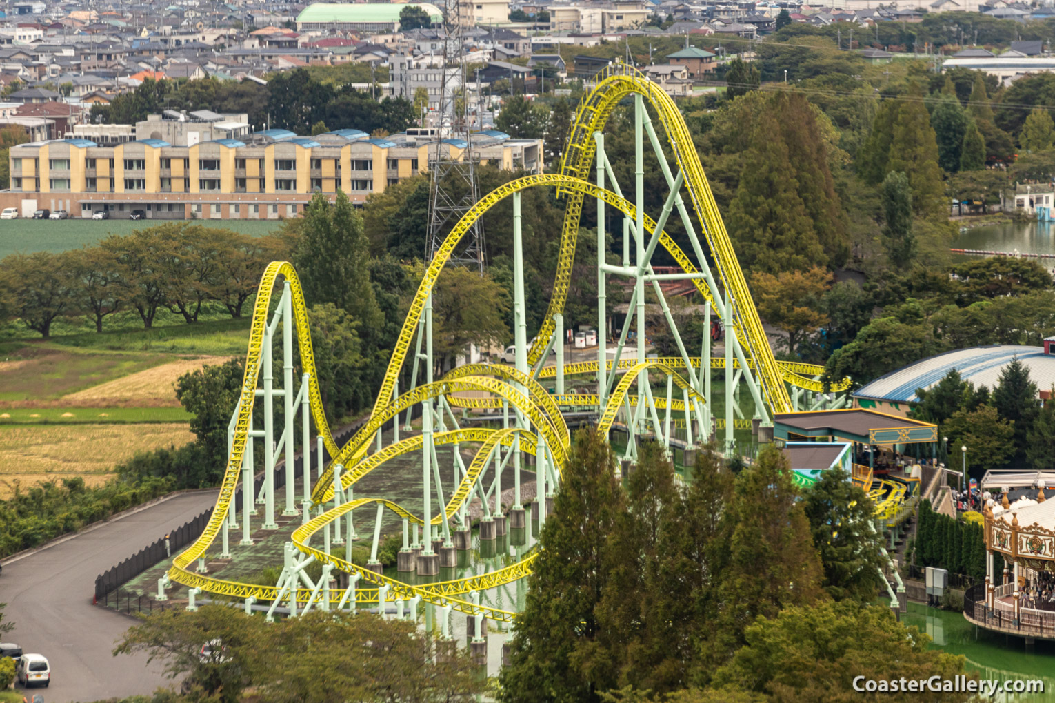 Kawasemi roller coaster at the Tobu Zoo in Japan