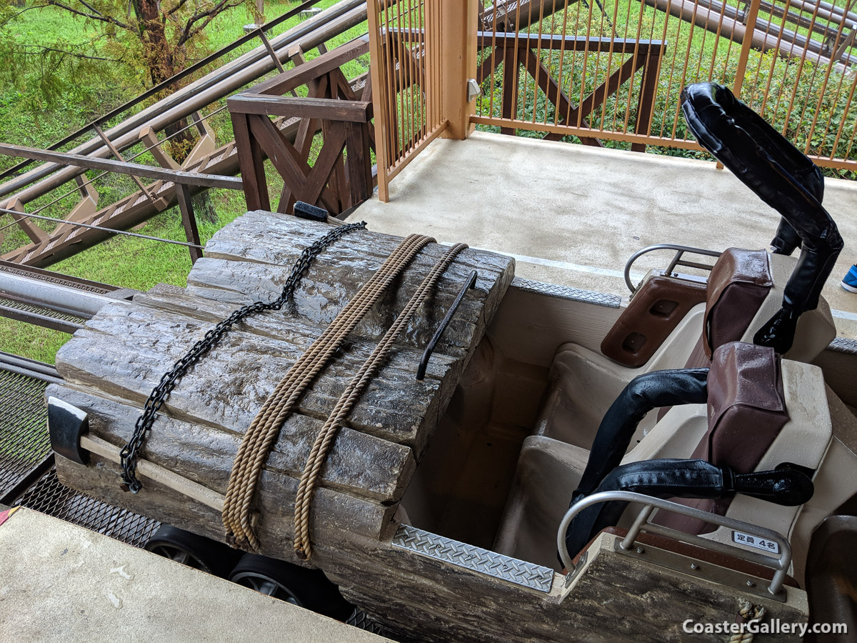 Backwards log car on the Rocky Coaster at Suzuka Circuit