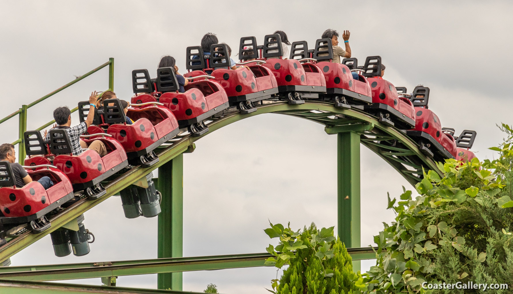 Tentomushi てんとう虫 roller coaster at the Tobu Zoo in Japan